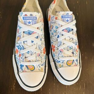Converse Kids Floral Sneakers - White and Multicolor